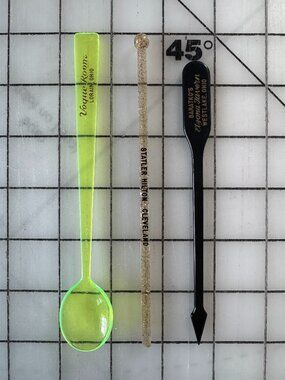 Vintage Ohio Swizzle Sticks Lot Statler Hilton Elzona Tavern Vogue Room